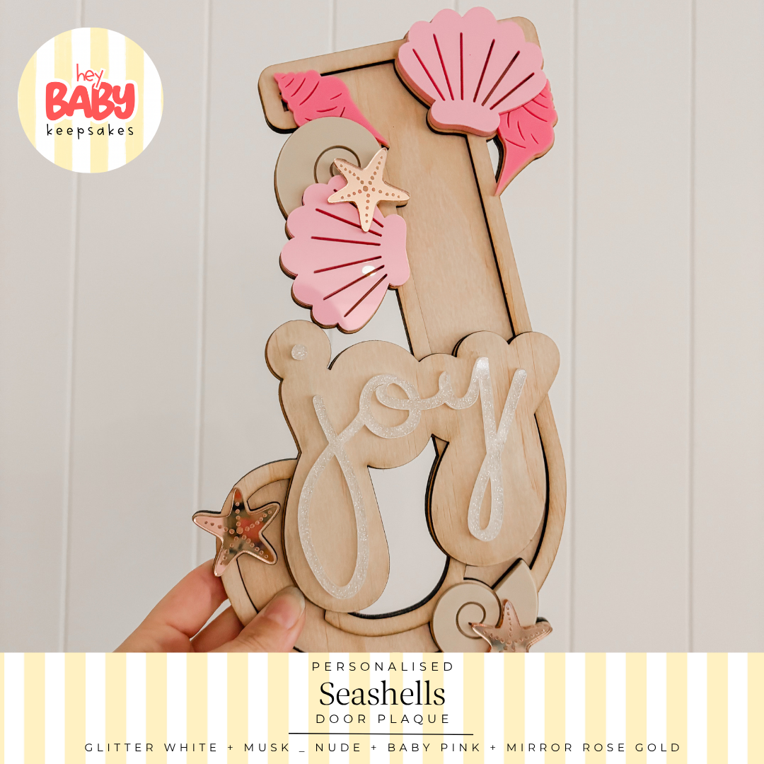 Personalied Seashells Door Plaque