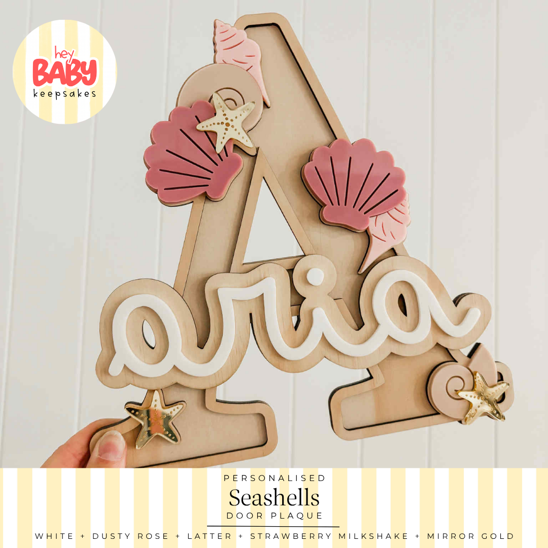 Personalied Seashells Door Plaque