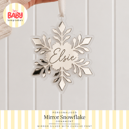 Mirror Acrylic Snowflake Ornaments