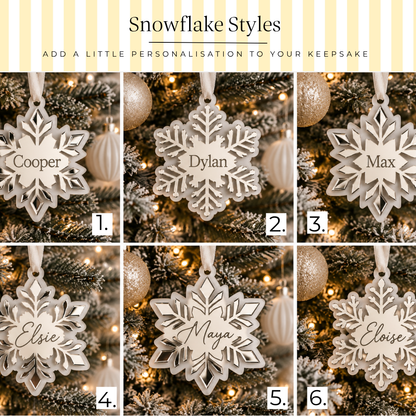 Mirror Acrylic Snowflake Ornaments