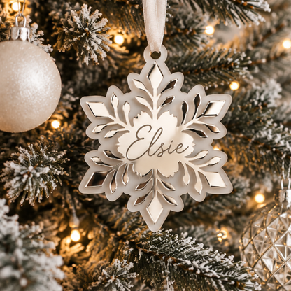 Mirror Acrylic Snowflake Ornaments