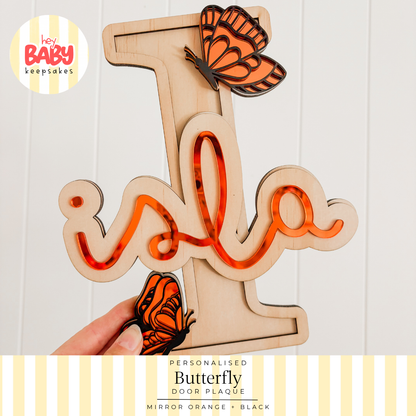 Personalised Butterfly Door Plaque