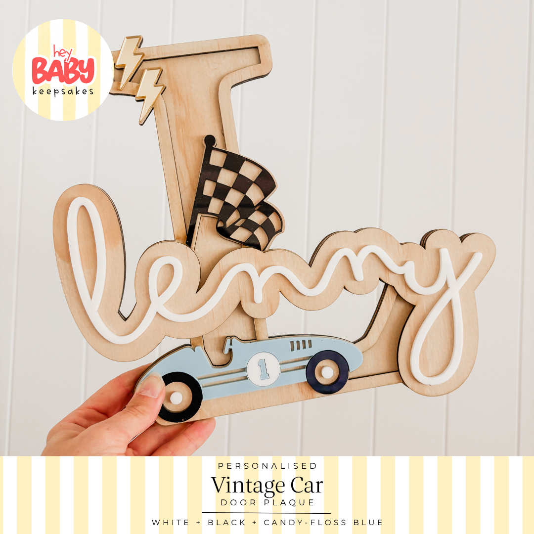 Personalised Vintage Car Door Plaque