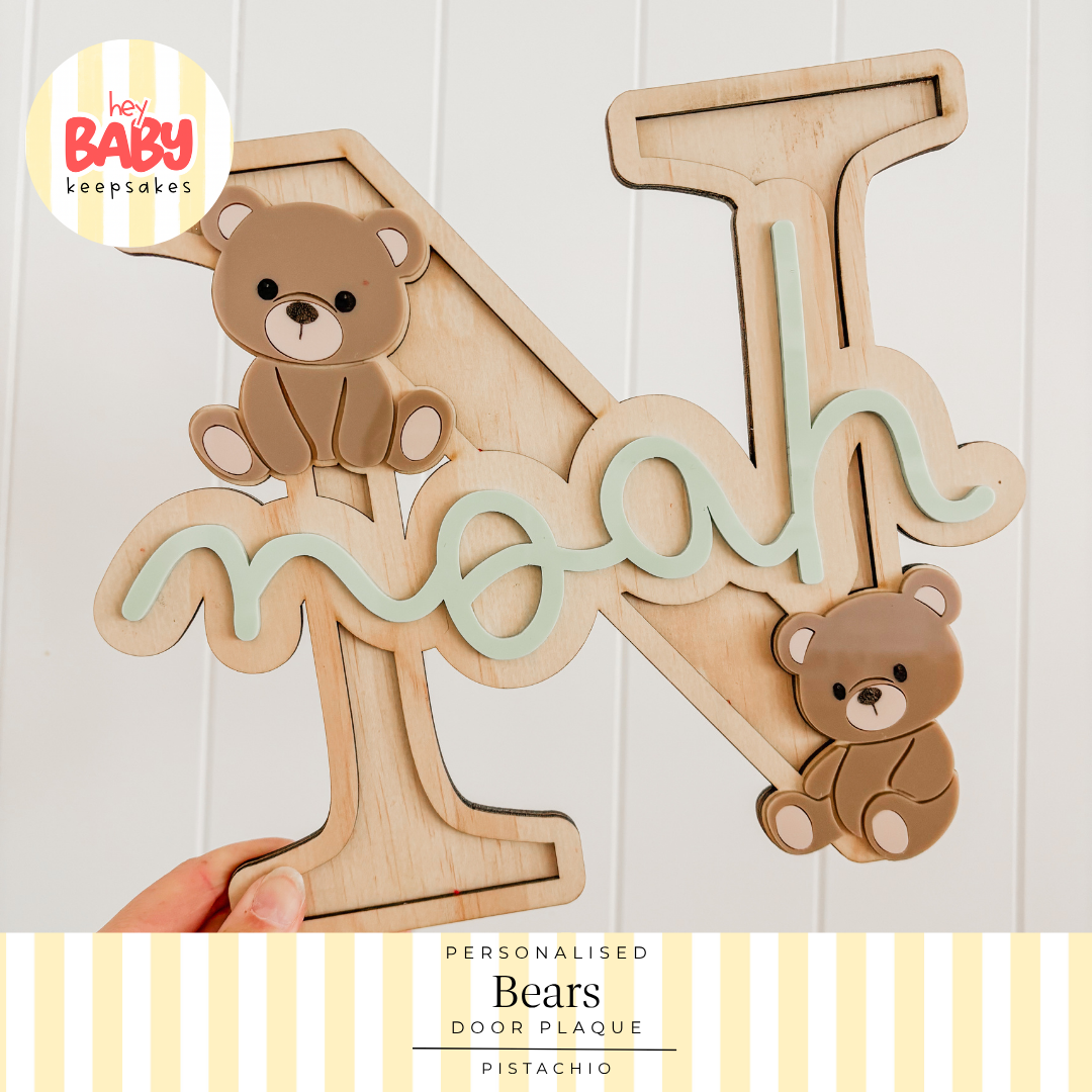 Personalised Bear Door Plaque