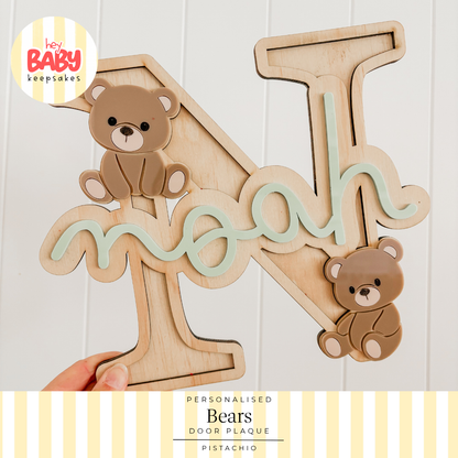Personalised Bear Door Plaque