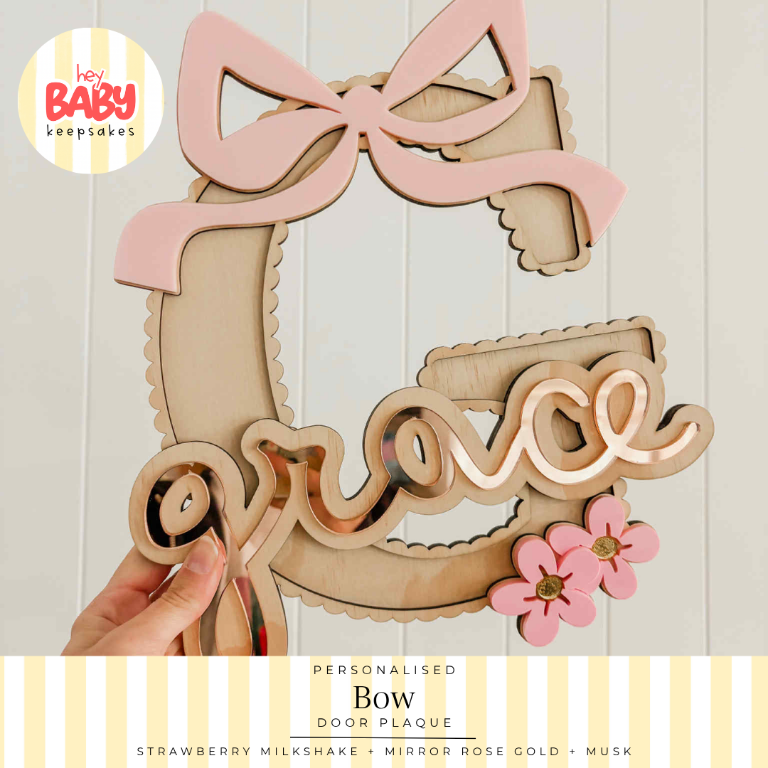 Personalied Bow Door Plaque
