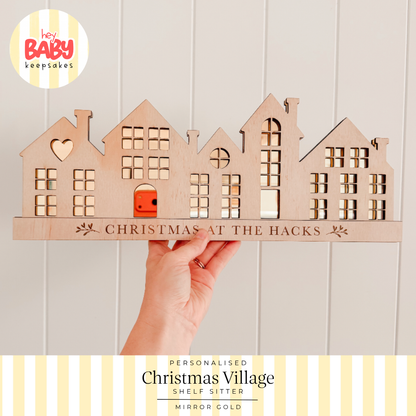 Personalised Christmas Village Shelf Sitter