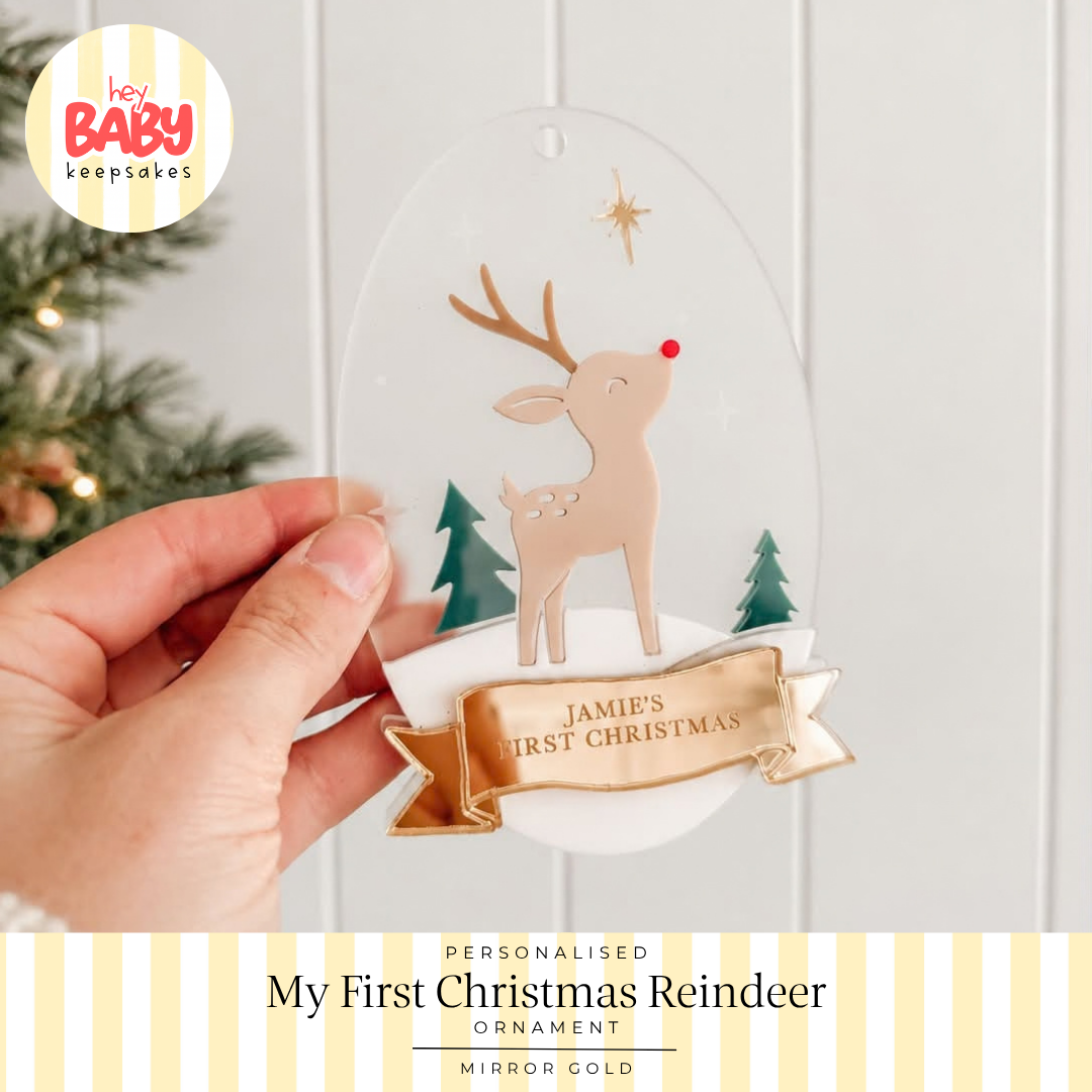 Personalied My First Christmas Reindeer Ornament