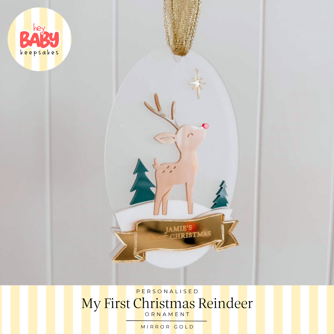Personalied My First Christmas Reindeer Ornament