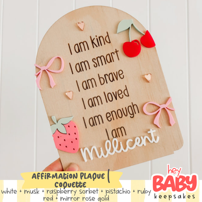 Affirmation Plaque | COQUETTE