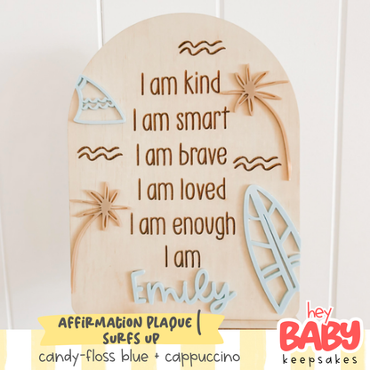 Affirmation Plaque | SURFS UP