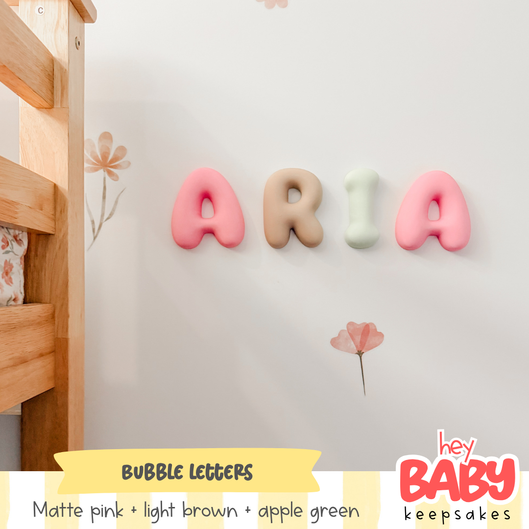 3D Printed PLA Bubble Letters