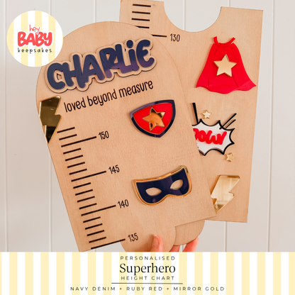 Personalised Superhero Height Chart