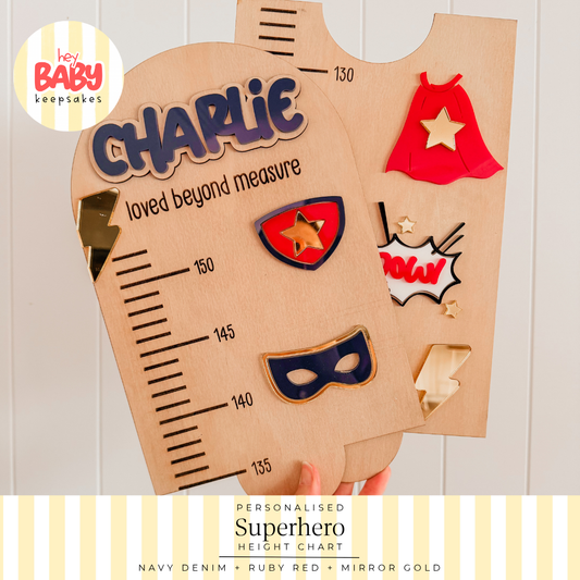 Personalised Superhero Height Chart