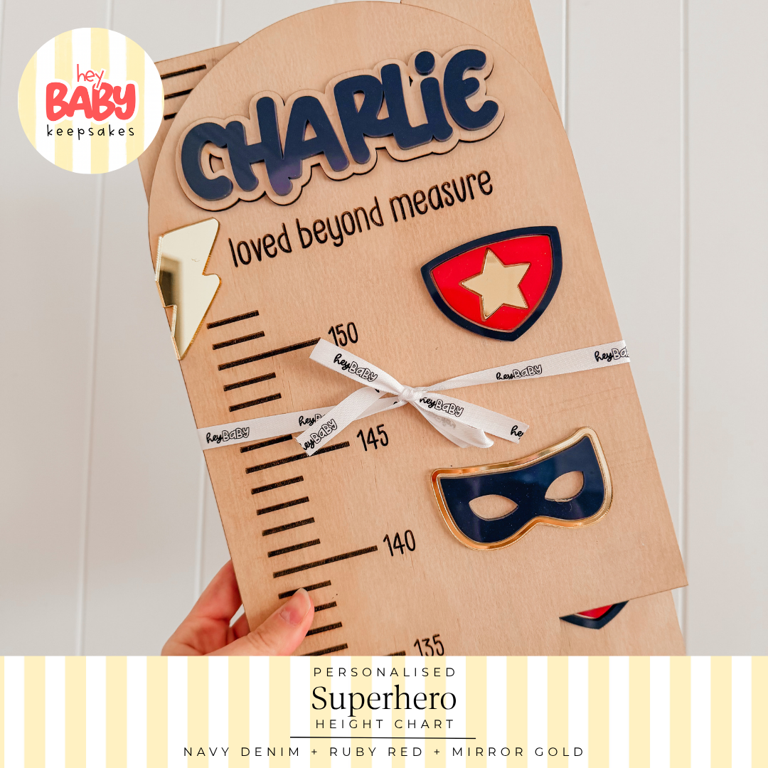 Personalised Superhero Height Chart