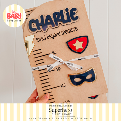 Personalised Superhero Height Chart