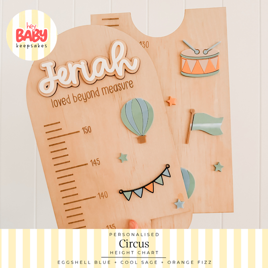 Personalised Circus Height Chart