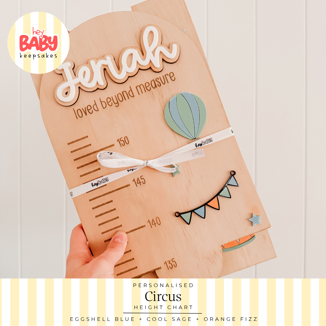 Personalised Circus Height Chart