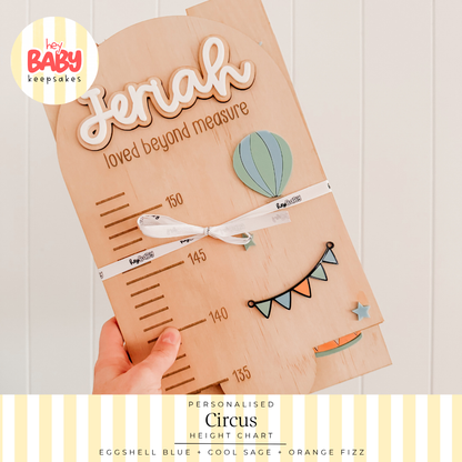 Personalised Circus Height Chart