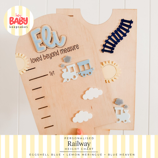 Personalised Railway Height Chart