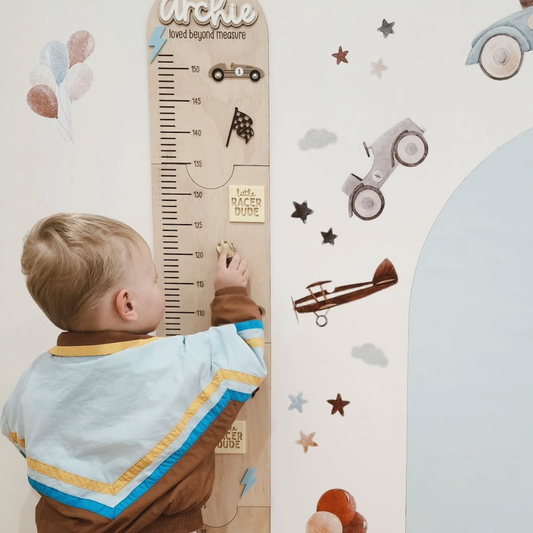 Personalised Vintage Cars Height Chart