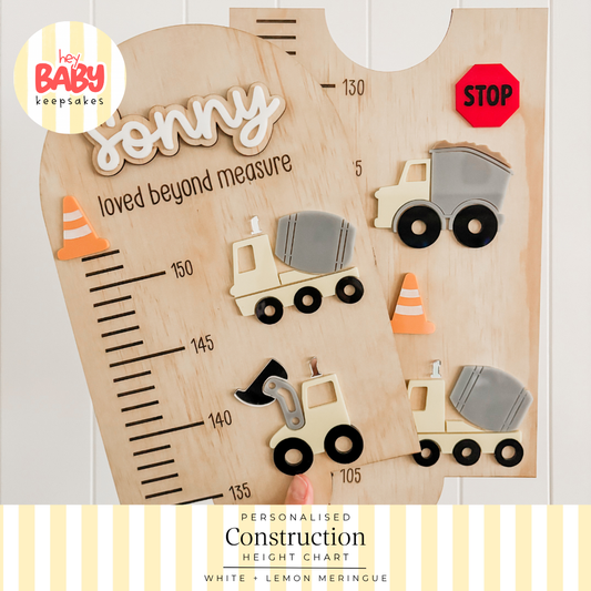 Personalised Construction Height Chart