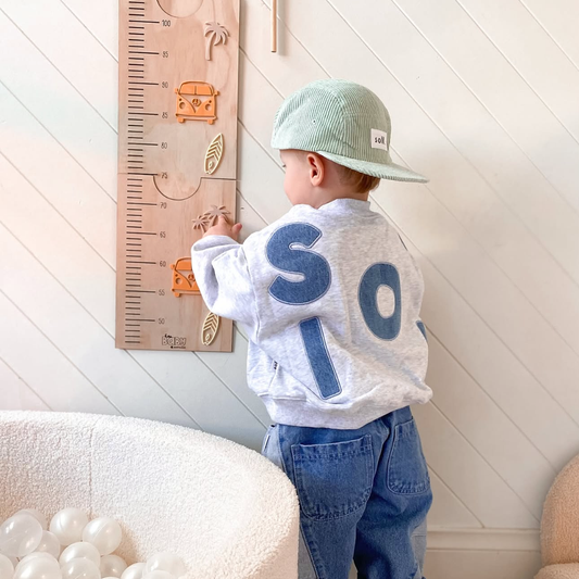 Personalised Retro Surf Height Chart