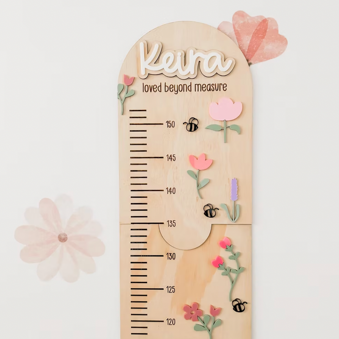 Personalised Wildflower Height Chart