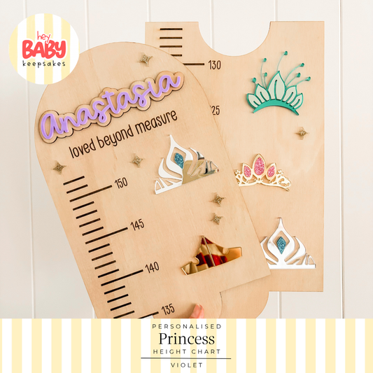 Personalised Princess Height Chart