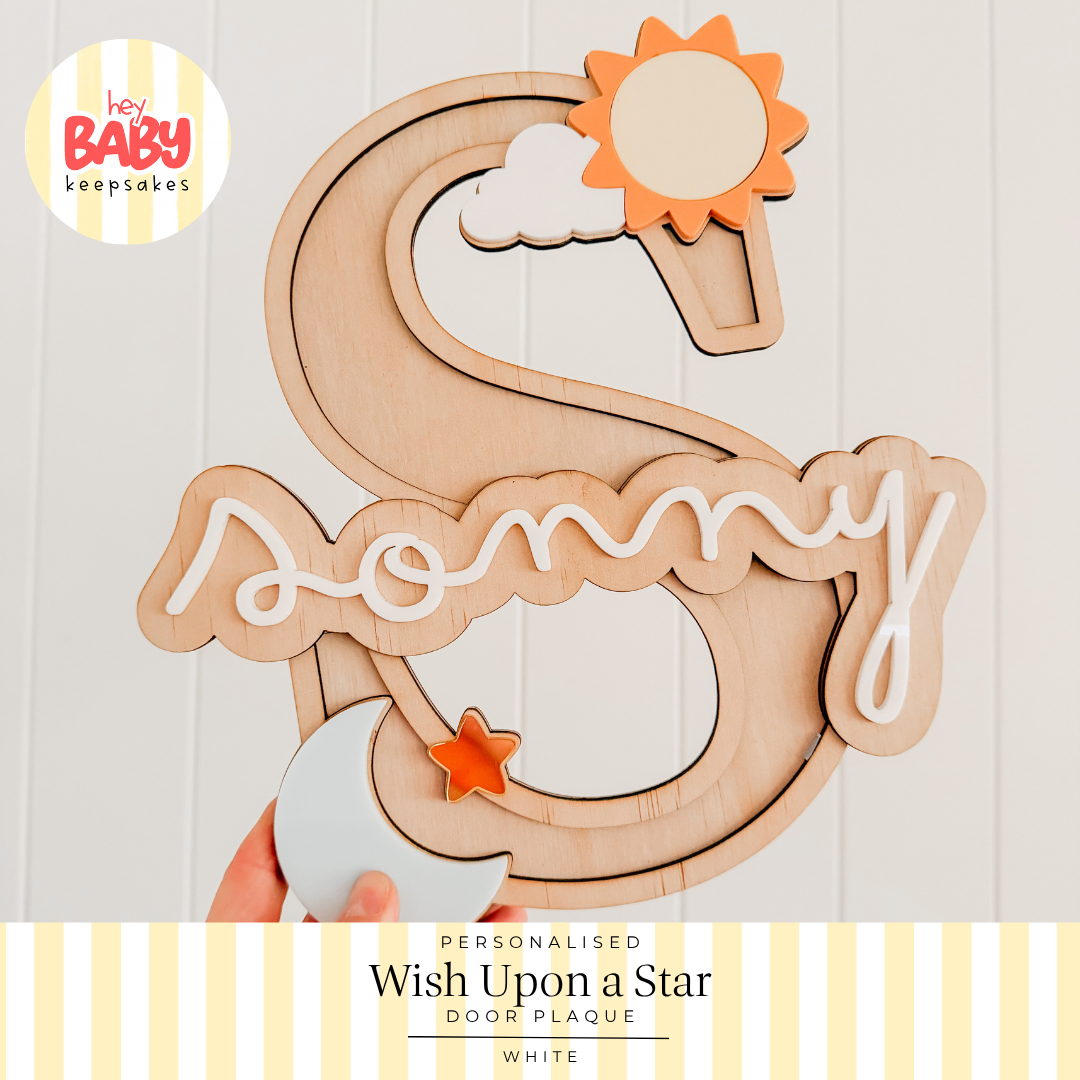 Personalised Wish Upon a Star Door Plaque
