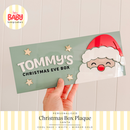 Personalised Santa Christmas Box Plaque