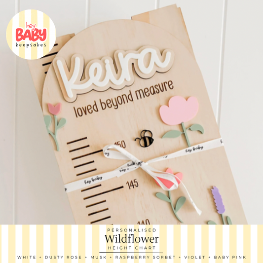 Personalised Wildflower Height Chart