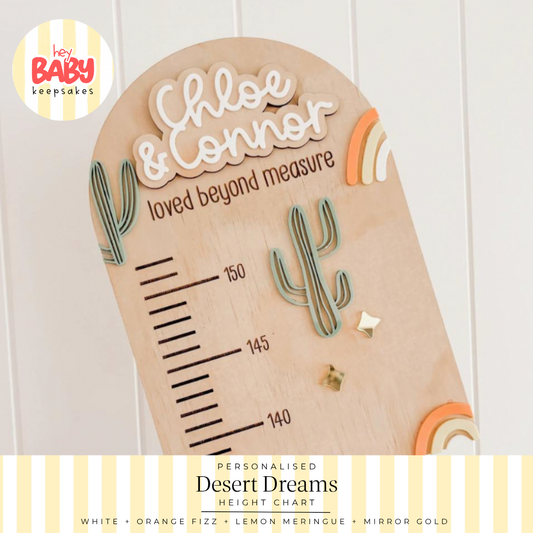 Personalised Desert DreamS Height Chart
