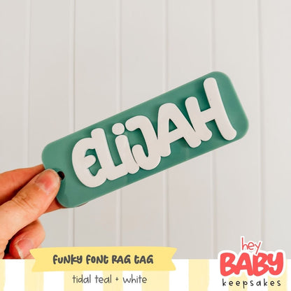 Funky Font Bag Tag