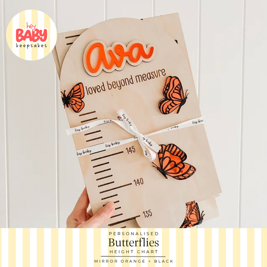 Personalised Butterflies Height Chart