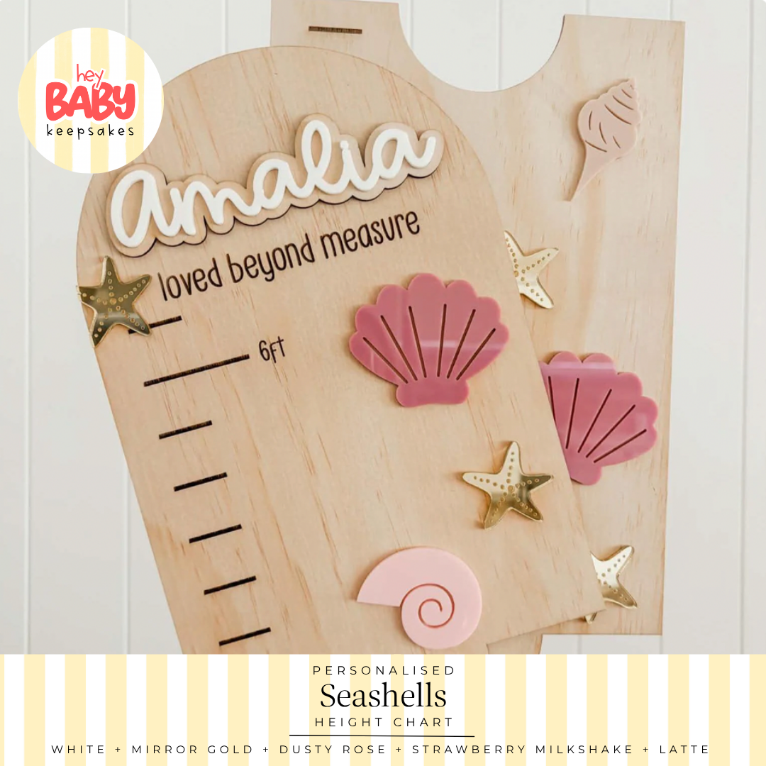 Personalised Seashells Height Chart
