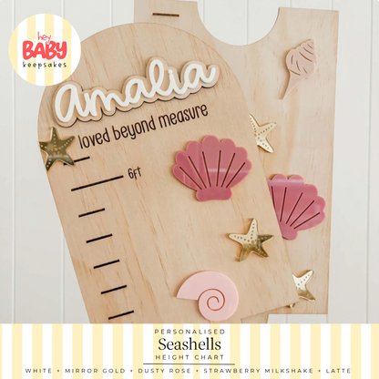 Personalised Seashells Height Chart