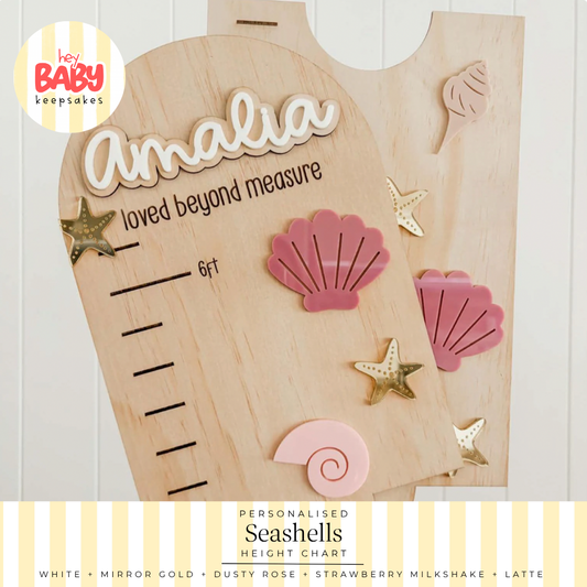 Personalised Seashells Height Chart