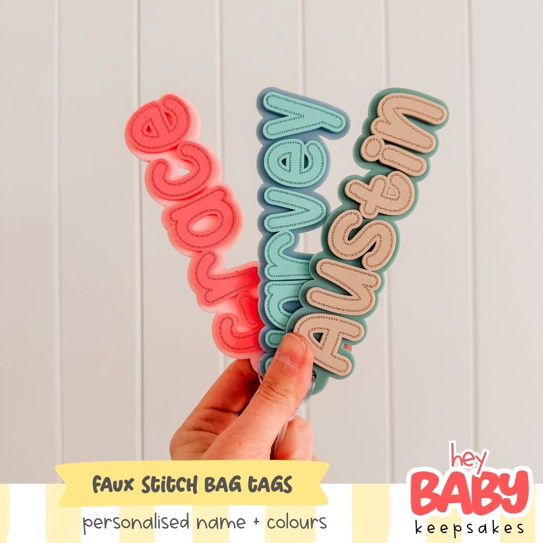 Faux Stitch Bag Tags
