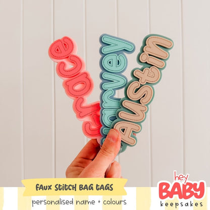Faux Stitch Bag Tags