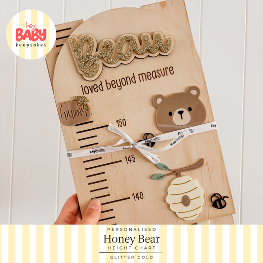 Personalised Honey Bear Height Chart