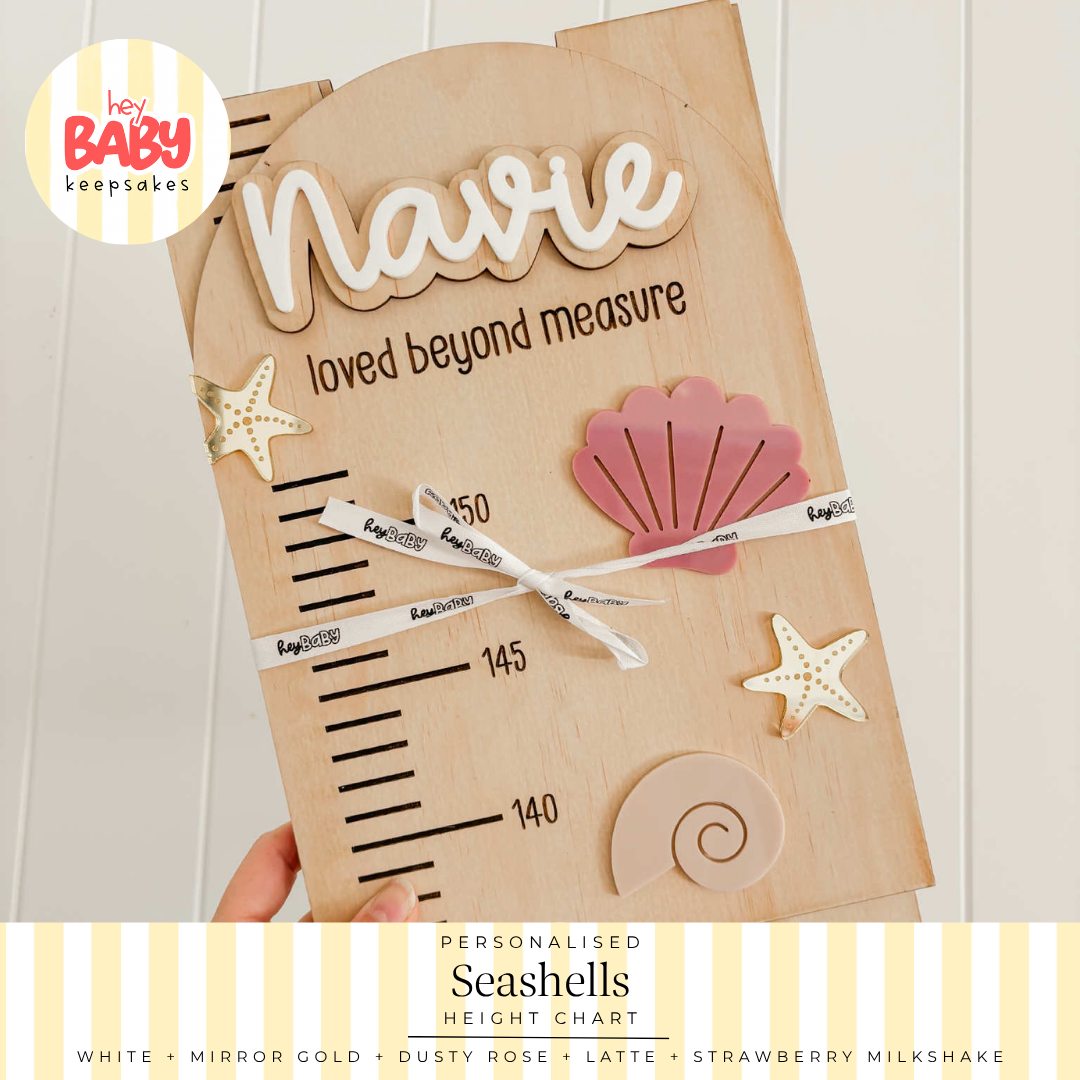 Personalised Seashells Height Chart