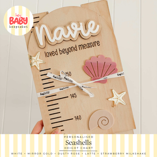 Personalised Seashells Height Chart
