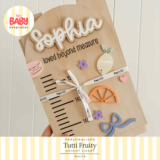 Personalised Tutti Fruity Height Chart