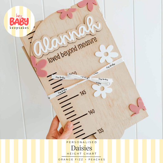 Personalised Daisies Height Chart