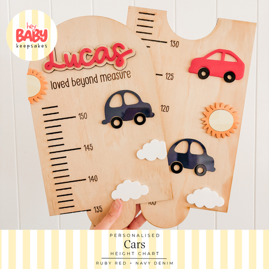 Personalised Cars Height Chart