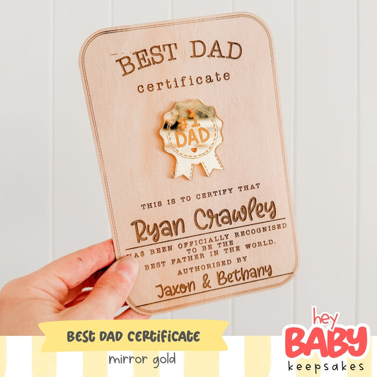 Best Dad Certificate