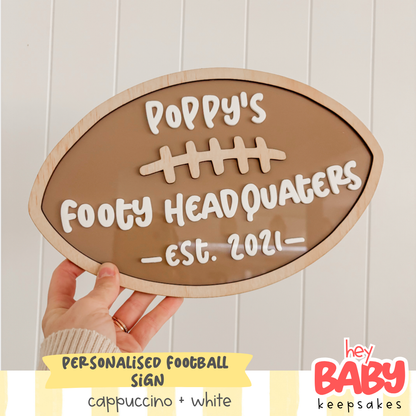 Personalised Football Sign