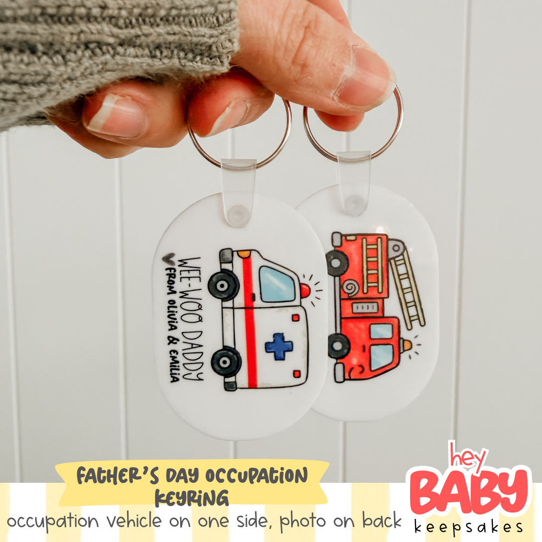 Father's Day Occupation Photo Keyrings