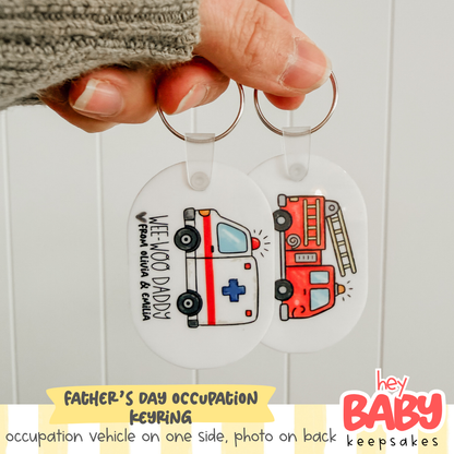 Father's Day Occupation Photo Keyrings